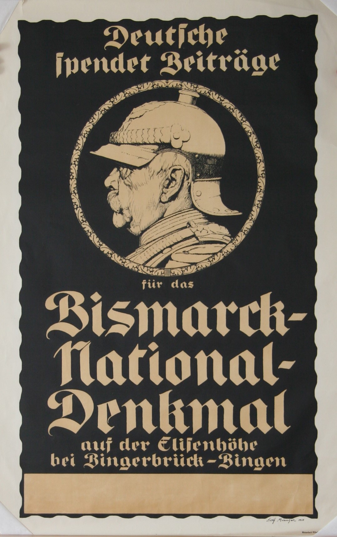 1915 scheiterte der Plan für ein Bismarck-Denkmal in Bingen