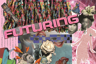 Das Bild FUTURING ist eine Collage aus Exponaten der Mitglieder und wurde während der Coronazeit zum Weltfrauentag erstellt.