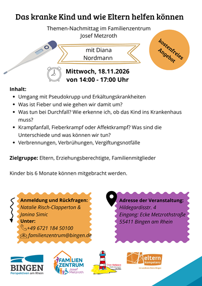 Das kranke Kind und wie Eltern helfen können