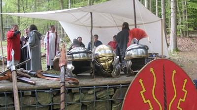 Römerlager an der Villa Rustica.