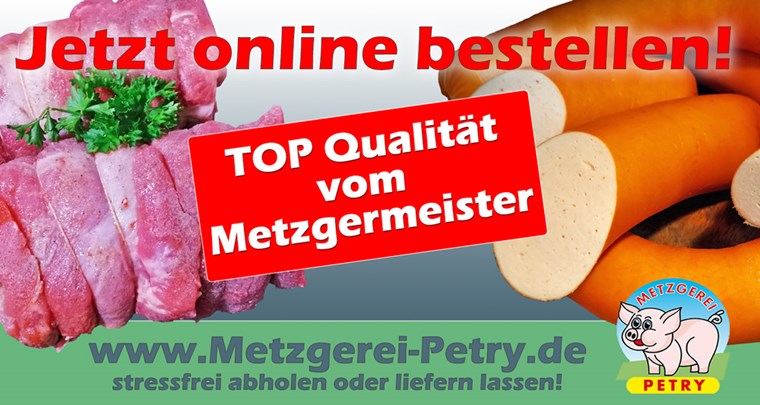Anzeige Onlinebestellung Metzgerei Petry