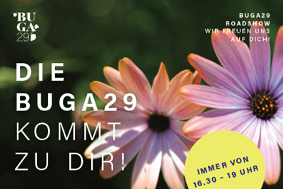 Das BUGA Mobil kommt am 30. September nach Bingen in den Park am Mäuseturm. Das BUGA Mobil kommt am 30. September nach Bingen in den Park am Mäuseturm.
