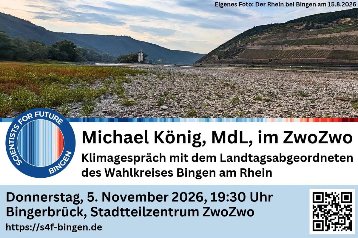 Klimagespräch mit dem Landtagsabgeodneten des Wahlkreises Bingen a. R. Michael König (CDU)