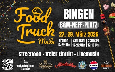 Am letzten Wochenende in März gibt es in Bingen wieder eine Foodtruck-Meile.