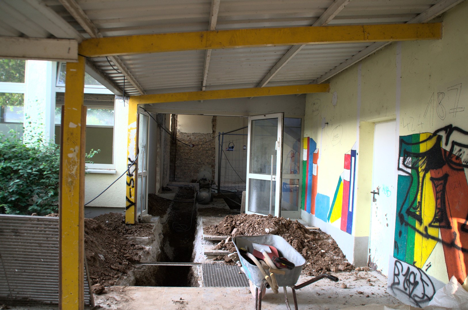 Umbaumaßnahmen Grundschule am Entenbach (2019).  