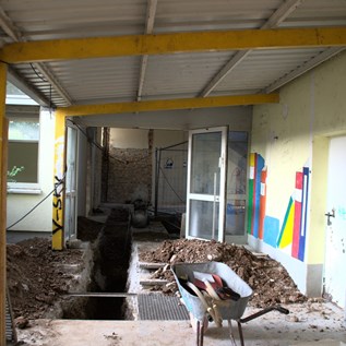 Umbaumaßnahmen Grundschule am Entenbach (2019).  
